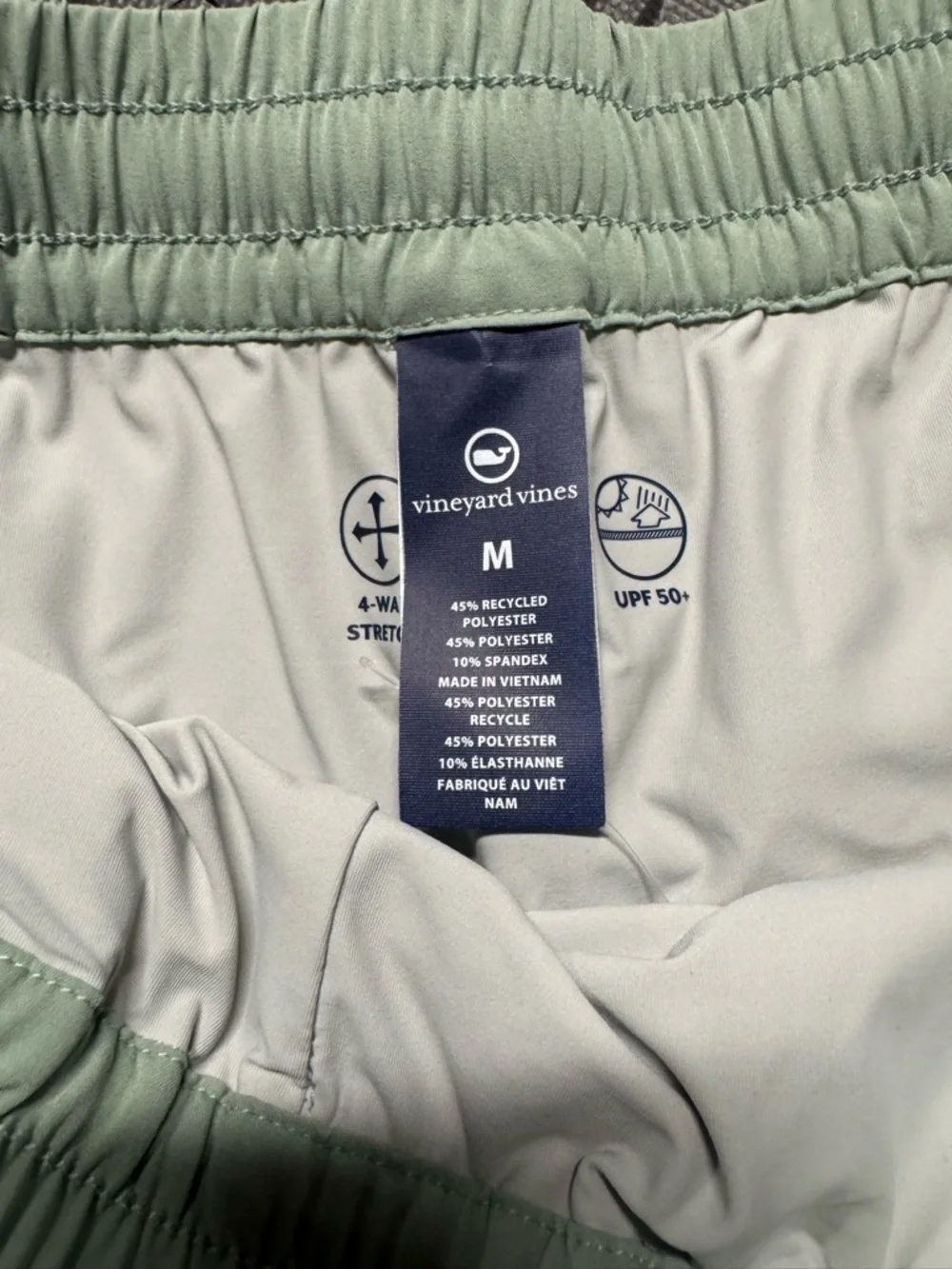 Vineyard Vines Lined Court Shorts Green 7” Performance Athletic Mens M NWT